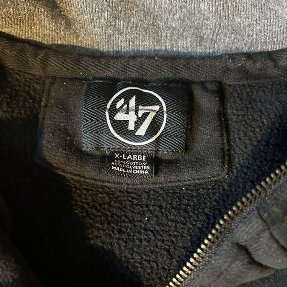 47 New York Jets Quarter Zip Pullover Size XL - Picture 5 of 8